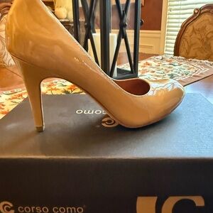 Corso Como Nude Patent Heels